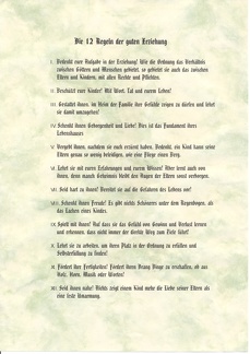 12 Regeln der guten Erziehung
